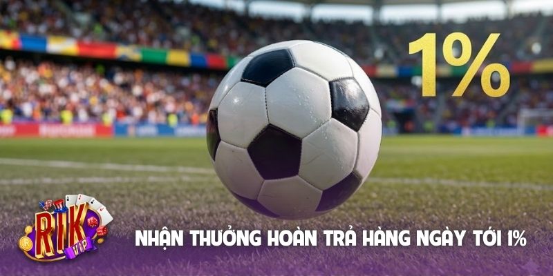 Nhận thưởng hoàn trả hàng ngày tới 1%