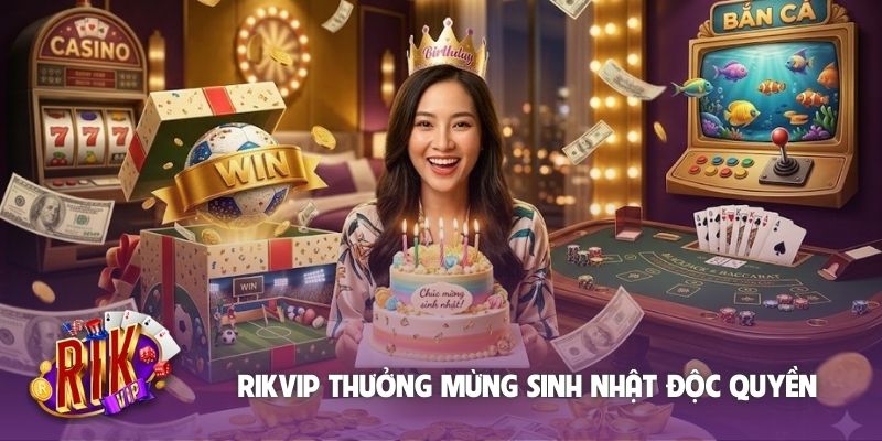 Rikvip thưởng mừng sinh nhật độc quyền